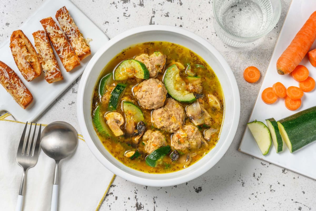 Smart Rustic Turkey Meatball Soup