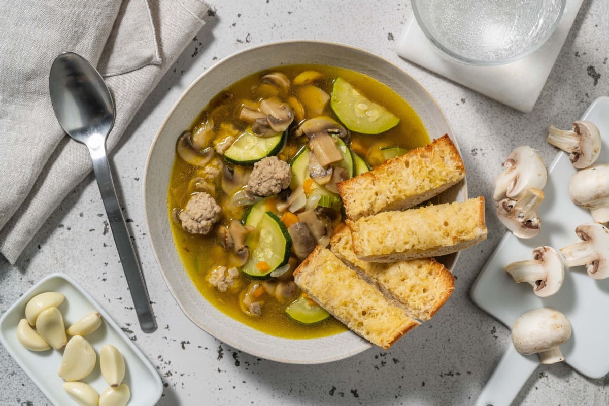 Smart Rustic Turkey Meatball Soup