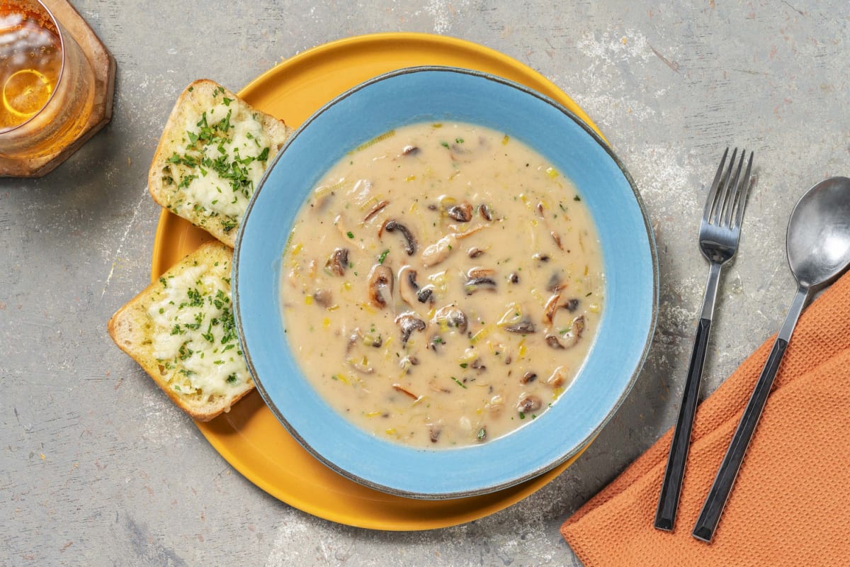 Creamy Mushroom and Beyond Meat® Soup