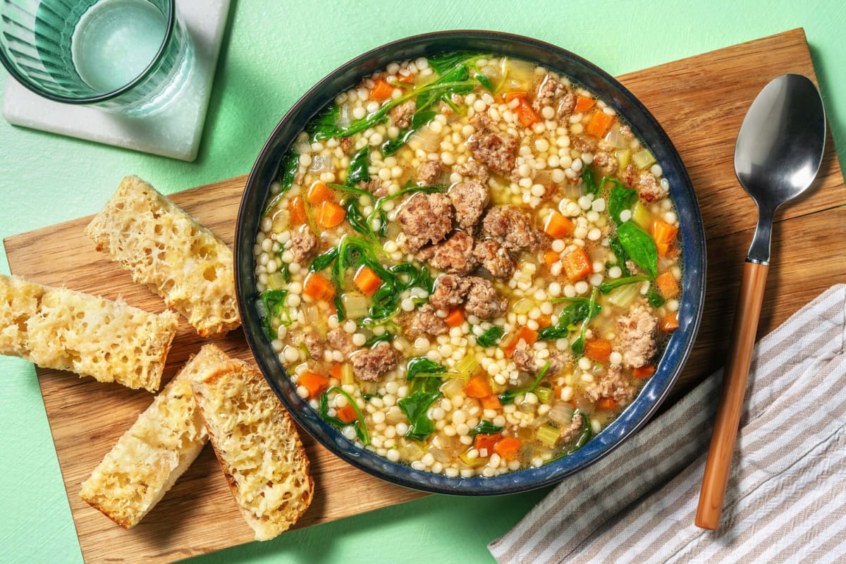 Soupe de porc et de bœuf style mariage à l’italienne