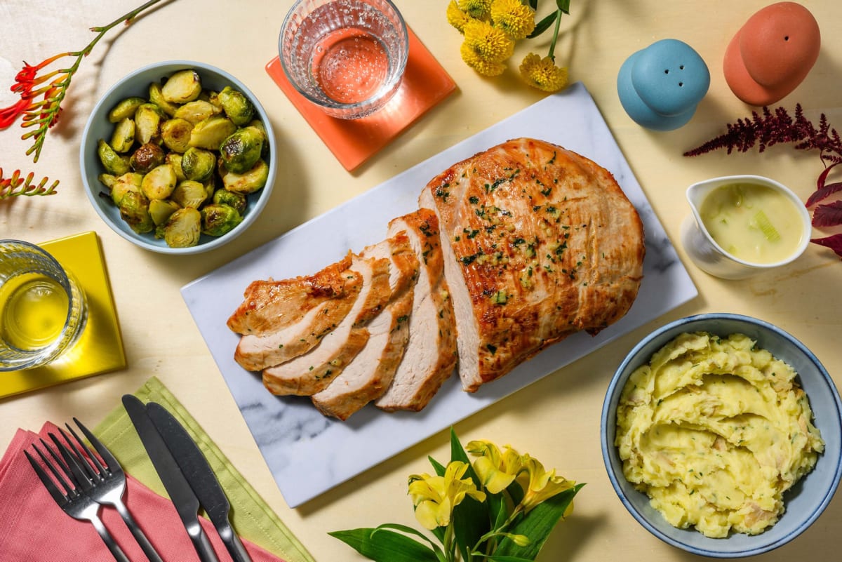 Buttery Herb and Garlic Turkey Dinner