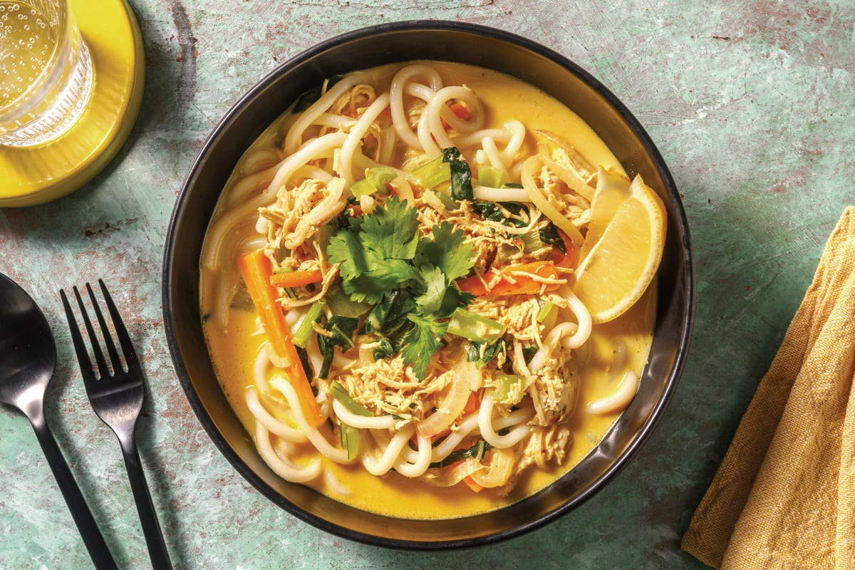 Southeast Asian Chicken & Veggie Laksa Soup