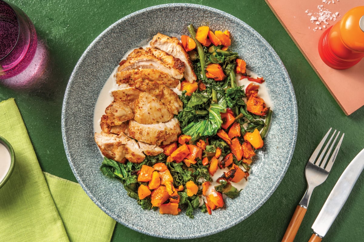 Southeast Asian Chicken & Roasted Pumpkin