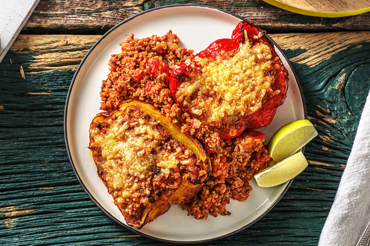 Quinoa Stuffed Peppers With Beef Recipe Hellofresh