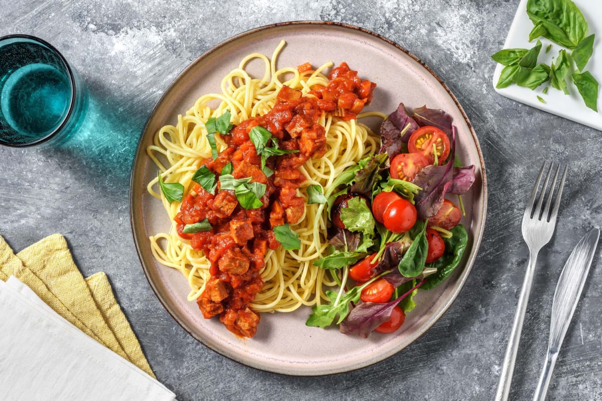 Plant-Based Protein Spaghetti Bolognese