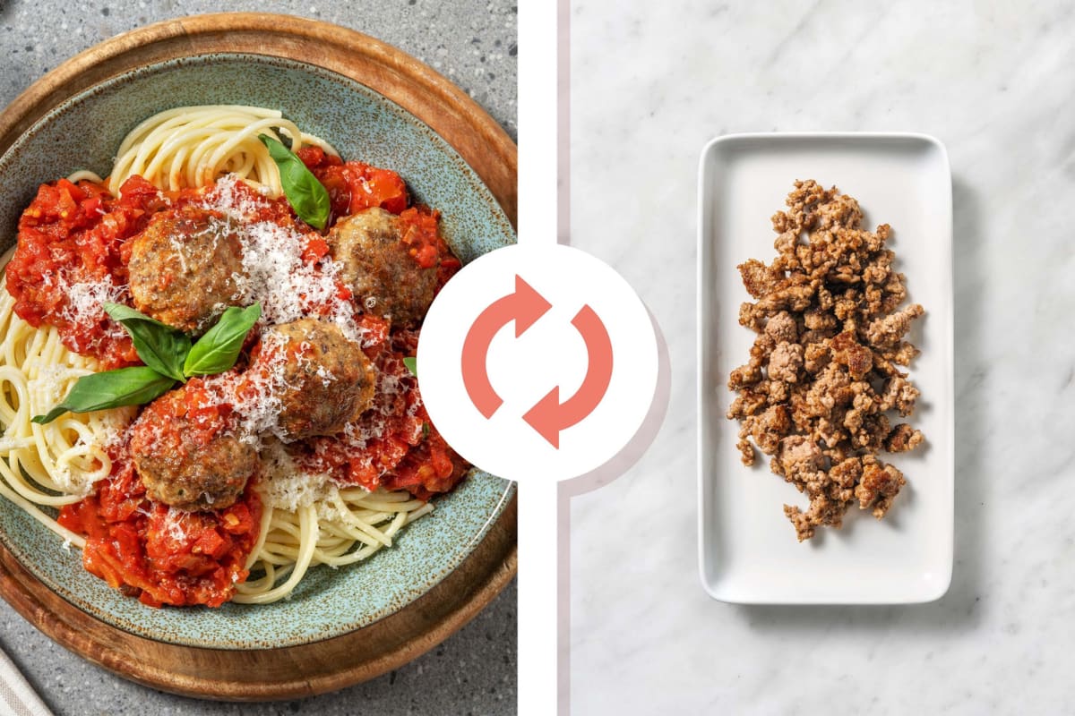 Spaghetti et boulettes de bœuf a l'italienne, Recette