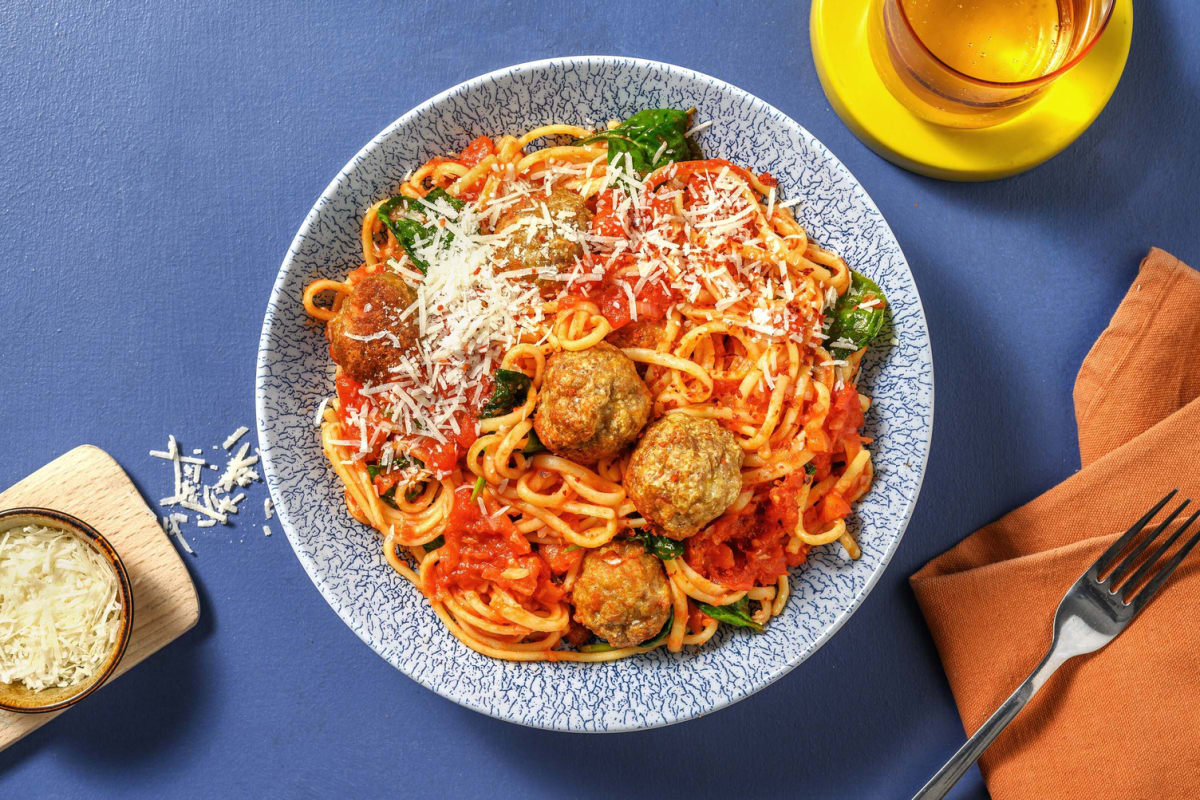 Spaghetti and Italian Sausage Meatballs