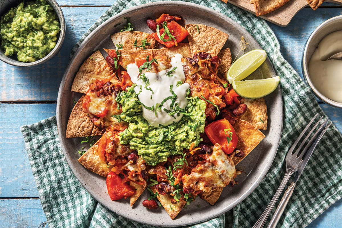 Speedy Mexican Bean Nachos