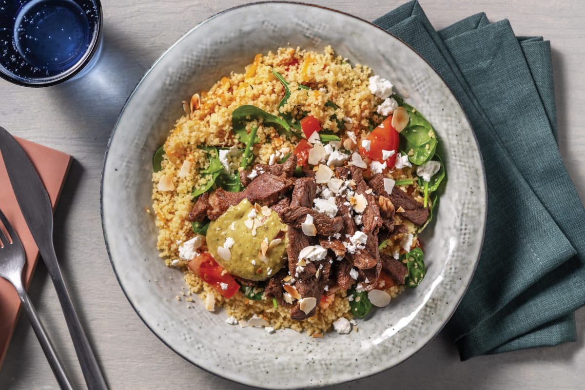 Quick Spiced Beef & Carrot Couscous Salad