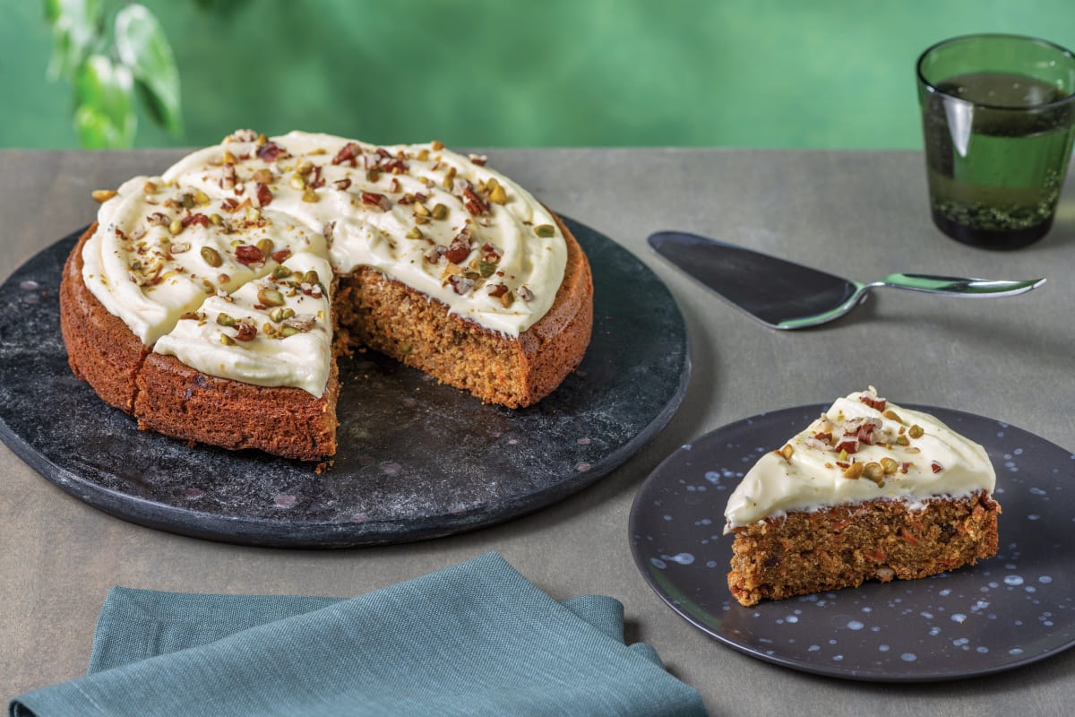 Spiced Carrot & Nut Cake with Orange Cream Cheese Icing