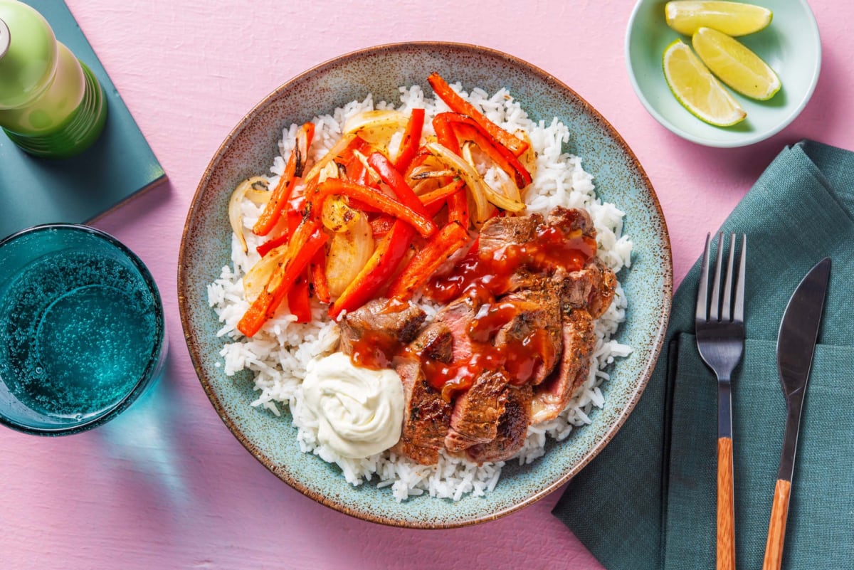 Spiced Steak Fajita Bowls