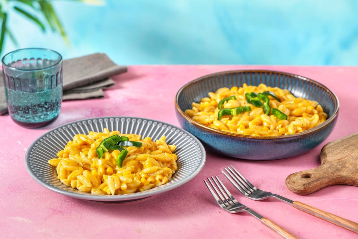 Spicy cheesy Gnocchetti mit Jalapeños