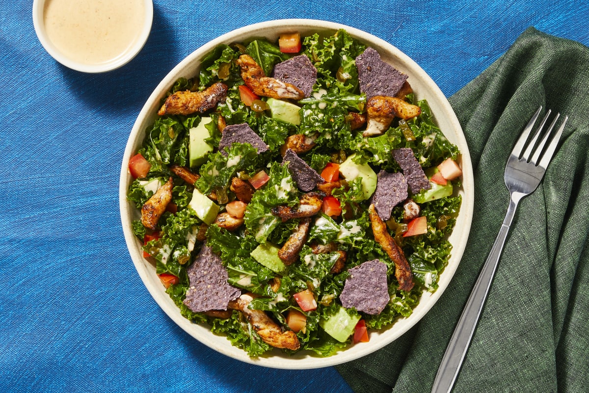 Spicy Kale Caesar with Chicken