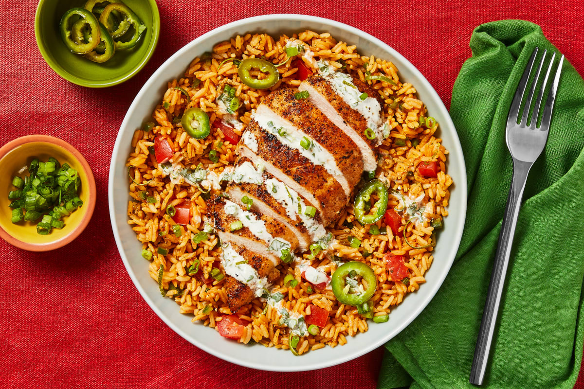 Spicy Peruvian Chicken and Loaded Rice
