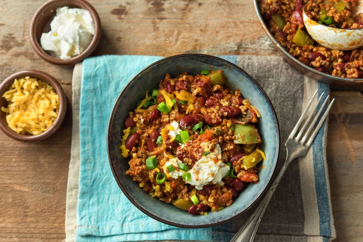 Smoky Beef and Poblano Chili