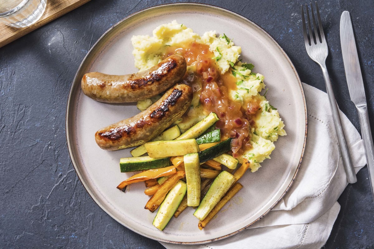 Spicy Sausages and Mash
