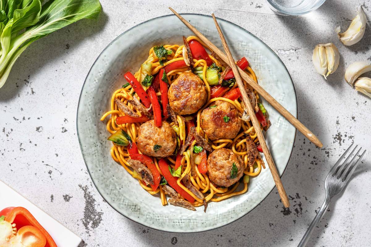 Spicy Szechuan Glazed Pork Meatballs Recipe HelloFresh