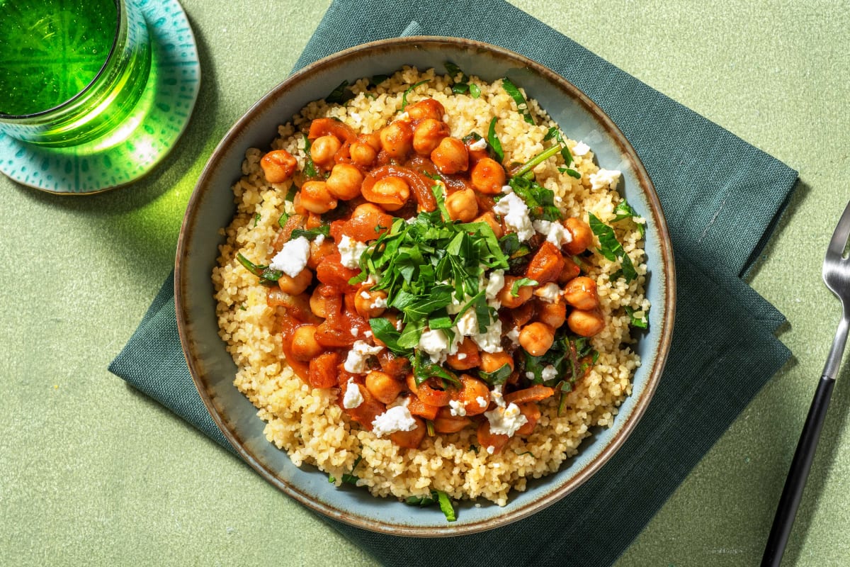 Spinach and Chickpea Moroccan Style Stew