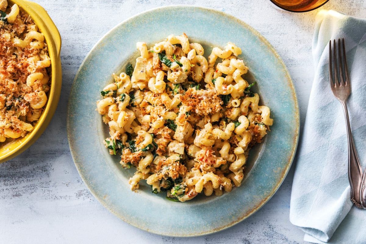 Spinach Artichoke Pasta Bake