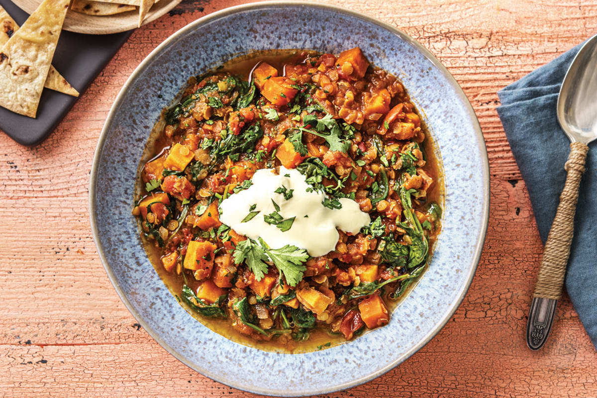 Sweet Potato & Spinach Dhal