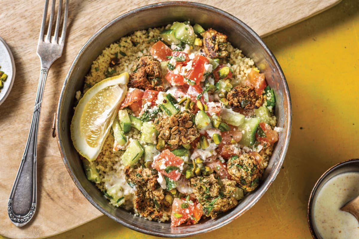 Spinach Falafel Couscous Bowl Recipe | HelloFresh