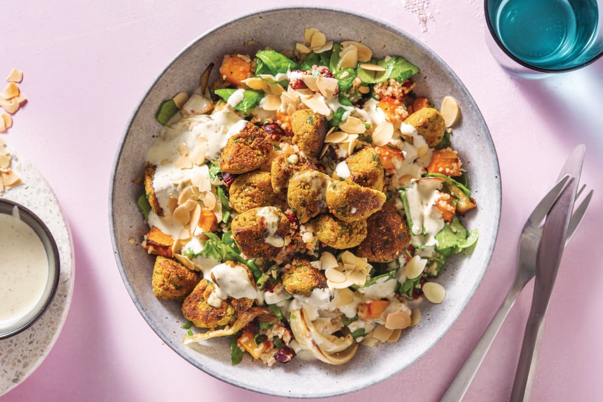 Falafel Bites & Roast Veggie Couscous