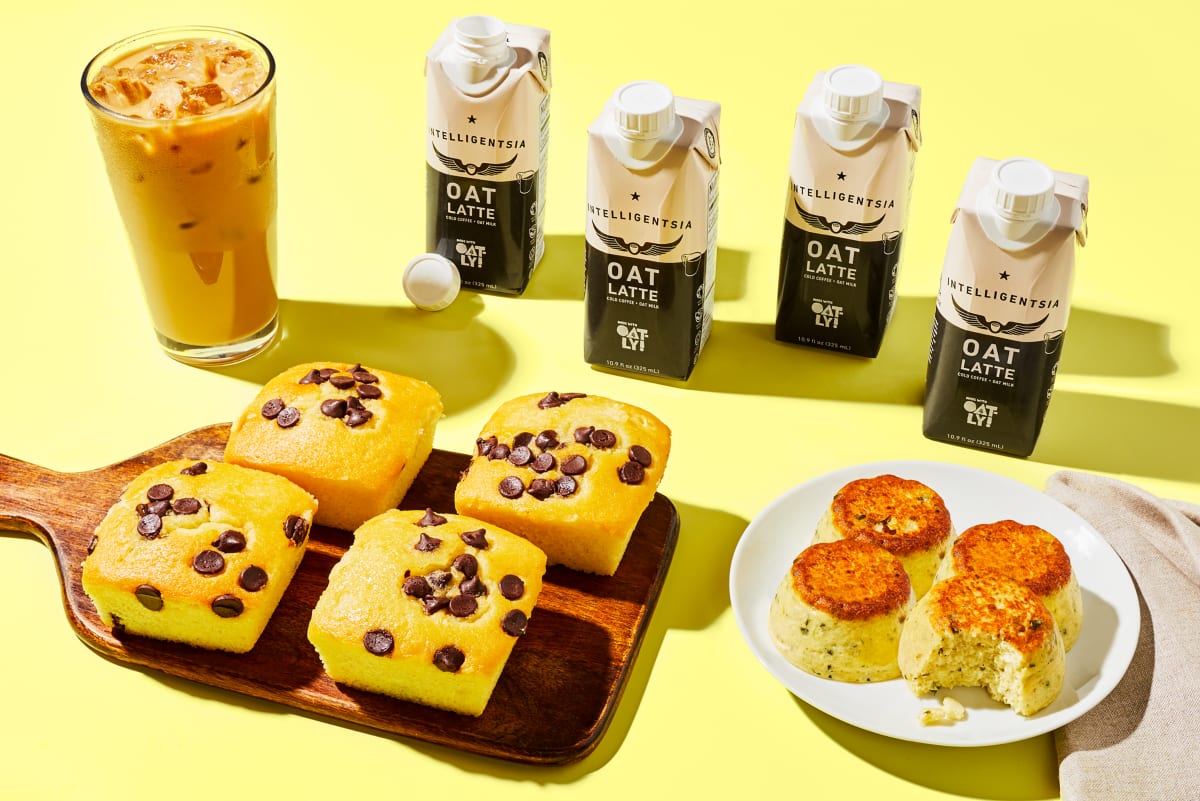 Spinach & Feta Egg Bites + Oat Lattes + Chocolate Chip Muffins