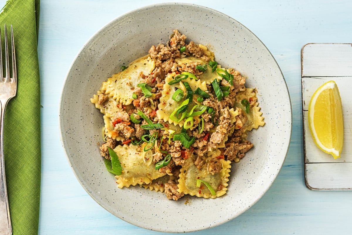 Speedy Spinach Ricotta Ravioli