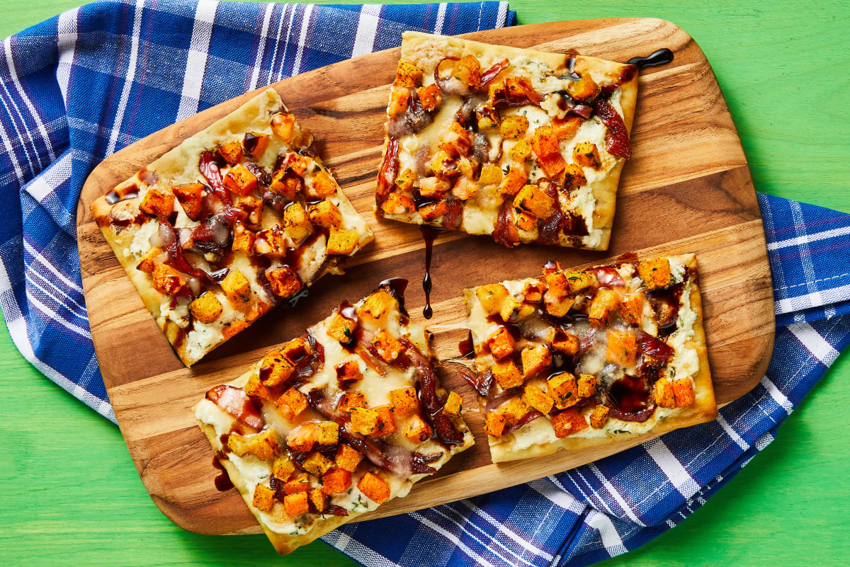 Squash & Caramelized Onion Flatbreads