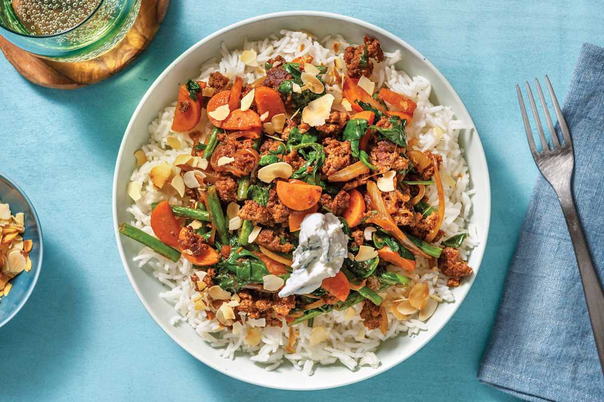 Sri Lankan Beef & Rice Bowl