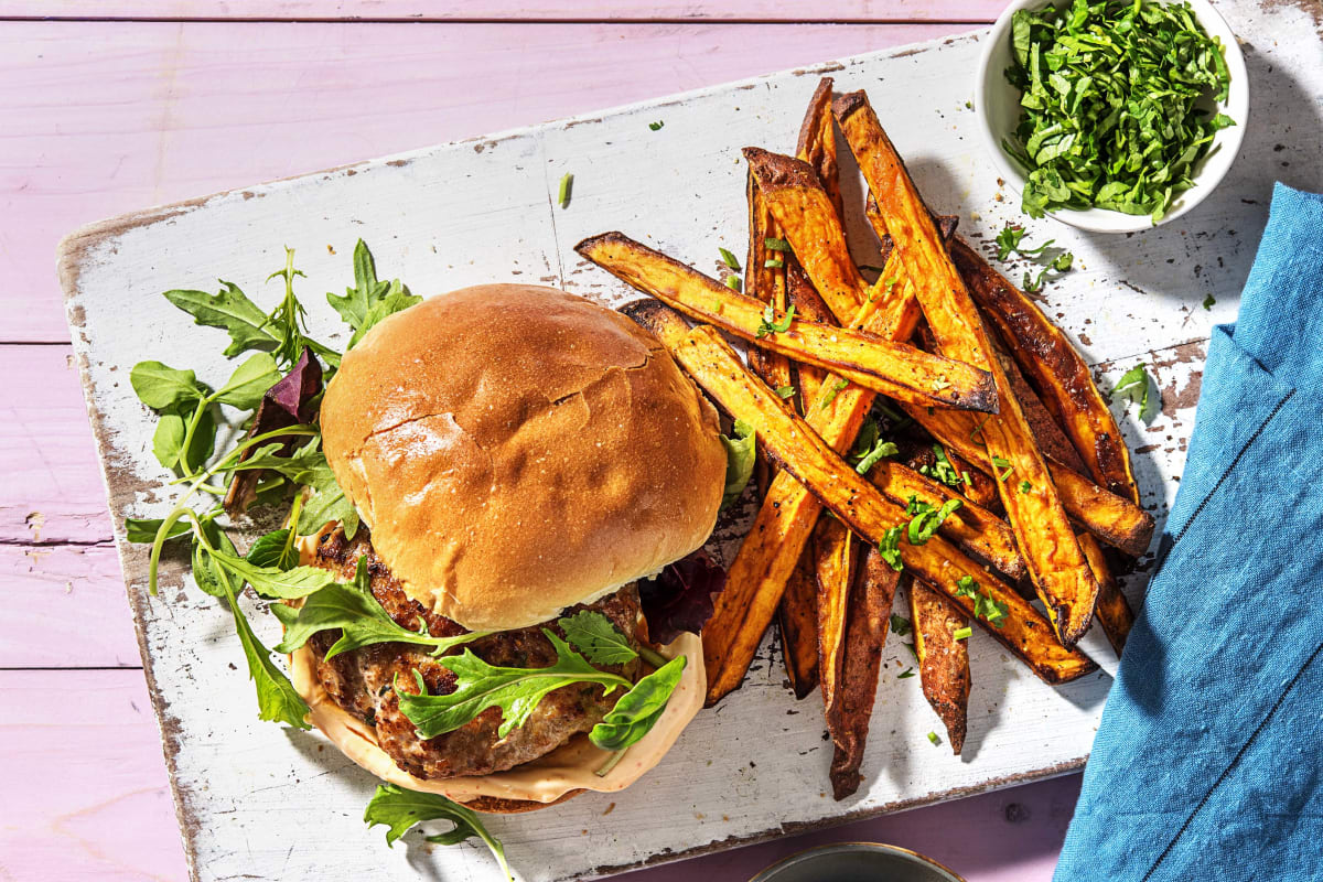 Sriracha Turkey Burgers Recipe | HelloFresh