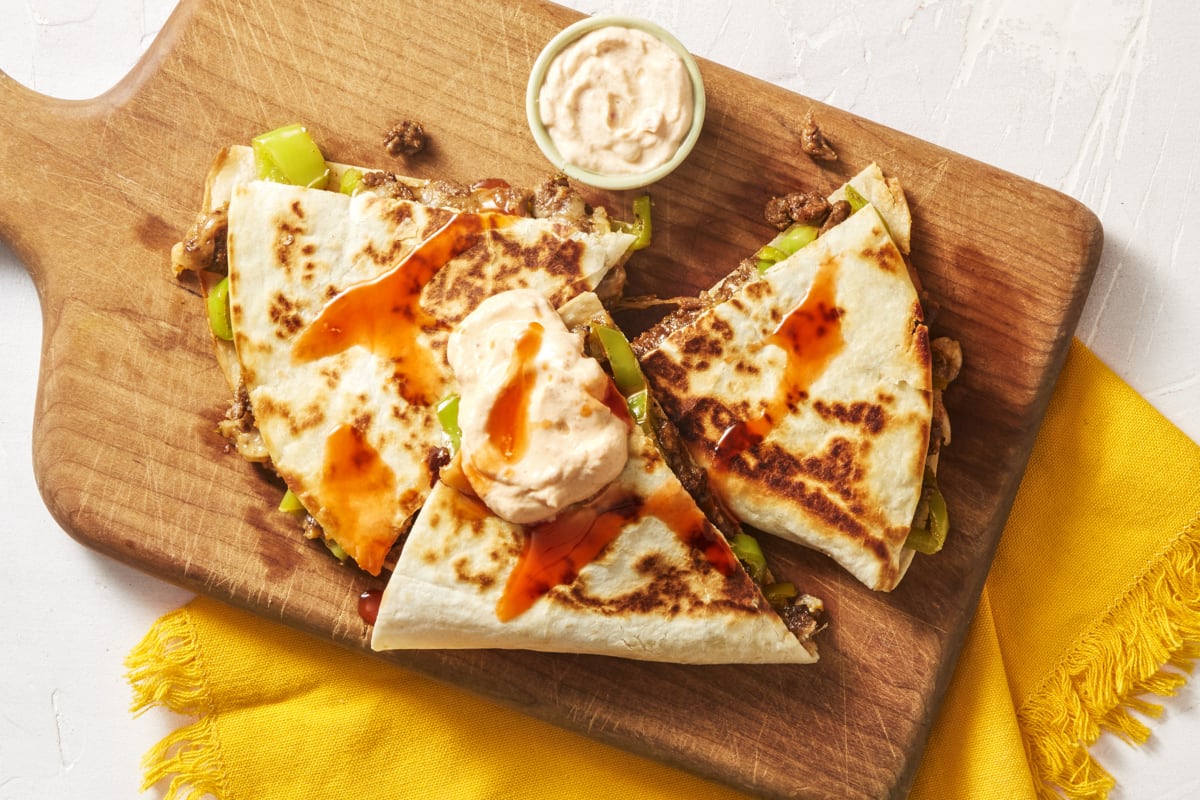 Steak & Green Pepper Quesadillas