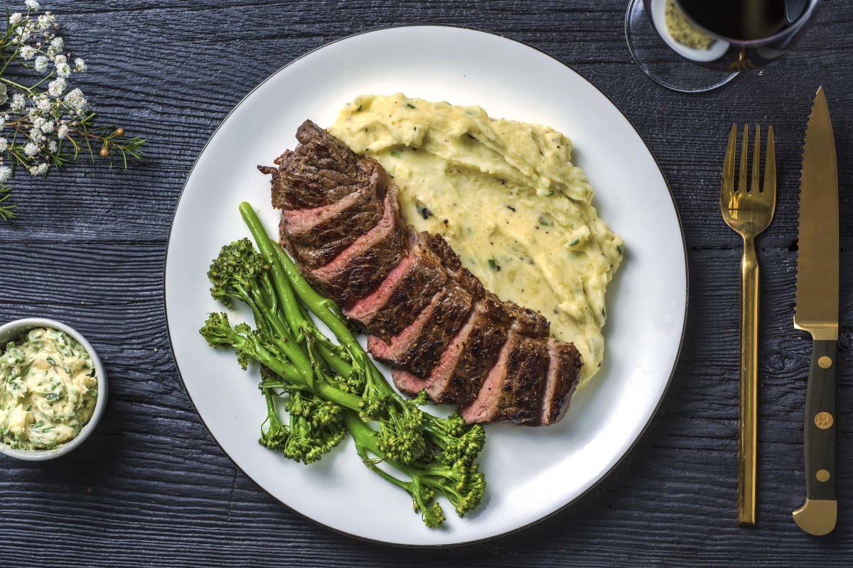 Steak With Truffle Mash Broccoli Recipe Hellofresh