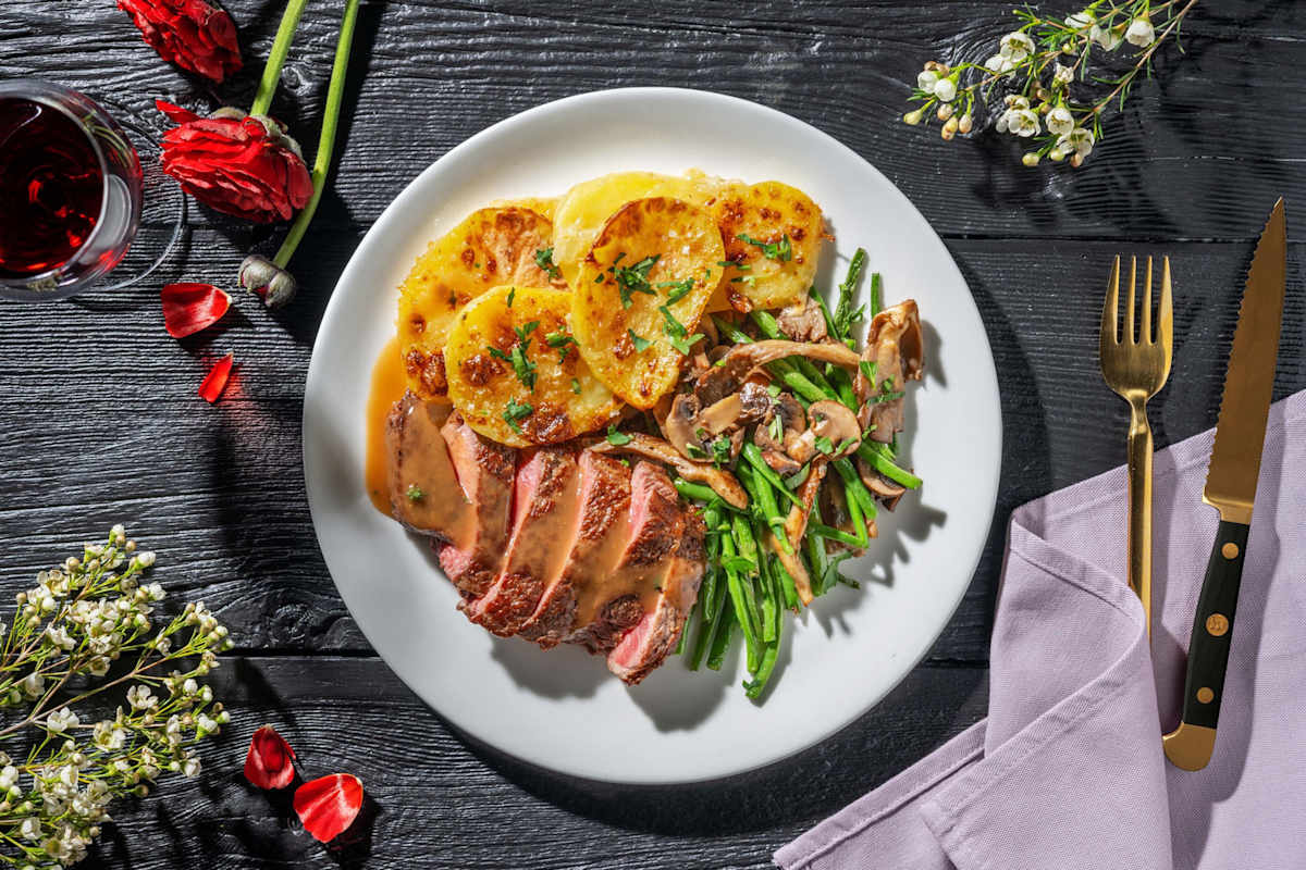 Striploin Steaks and Easy Scalloped Potatoes