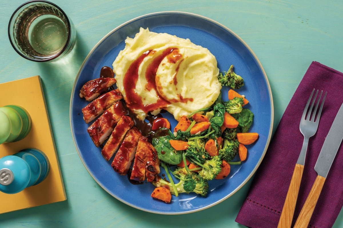 Quick Sticky Honey BBQ Pork Steaks