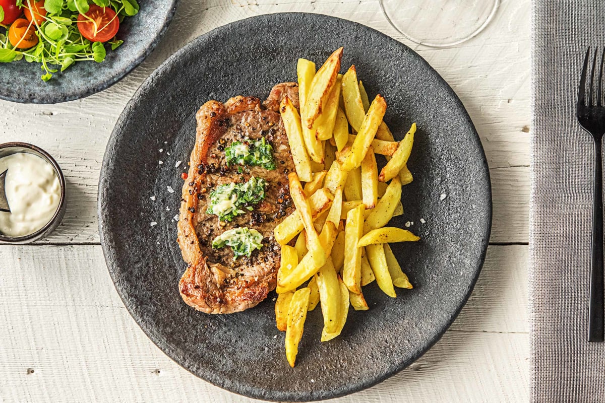 Strip Steak and Truffle Frites