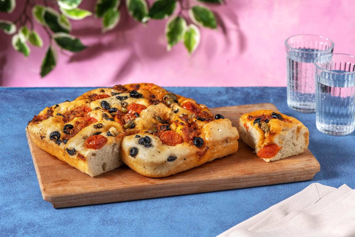 Focaccia aux tomates séchées