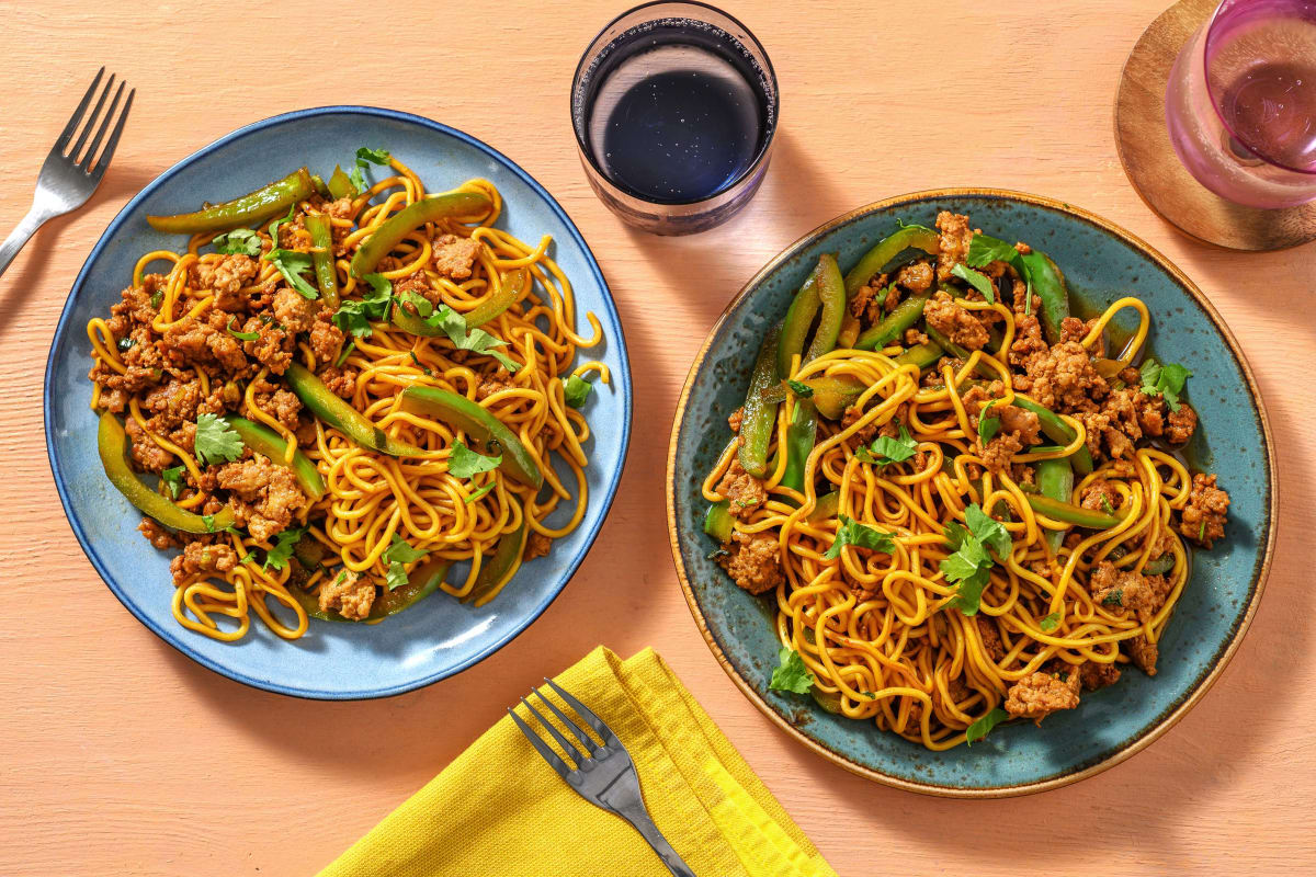 Superfast Asian Inspired Pork Noodles