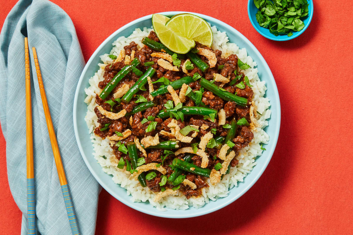 Sweet Chili Beef & Green Bean Bowls Recipe | HelloFresh