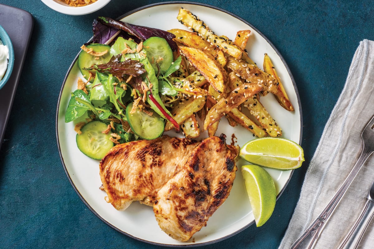 Sweet Miso Chicken & Sesame Fries