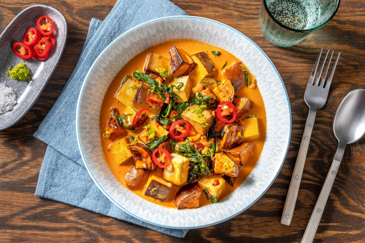 Sweet Potato, Ginger & Garlic Tofu Stew