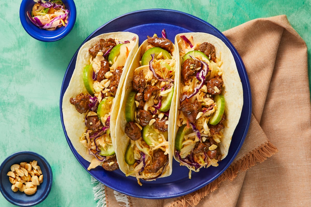 Sweet Soy Glazed Steak Tacos