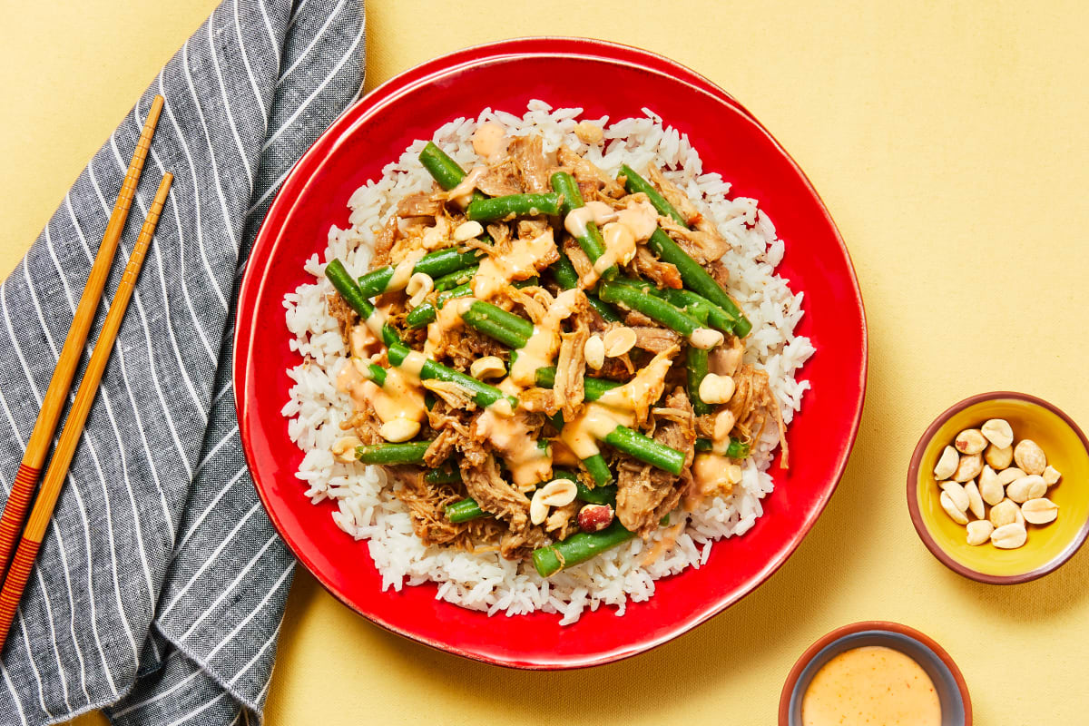 Sweet Soy Pulled Pork & Green Beans