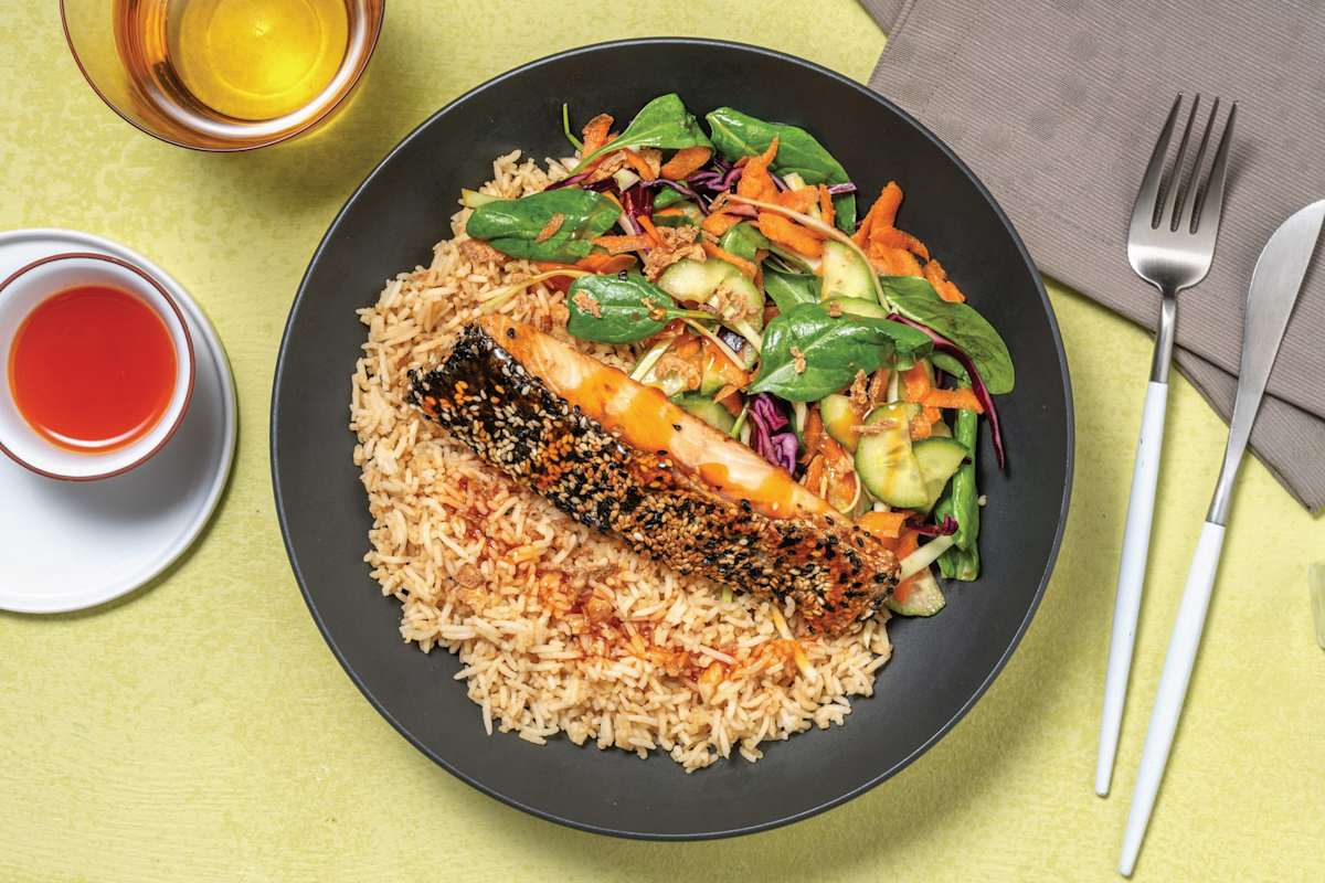 Sesame-Crusted Tofu Poke Bowl