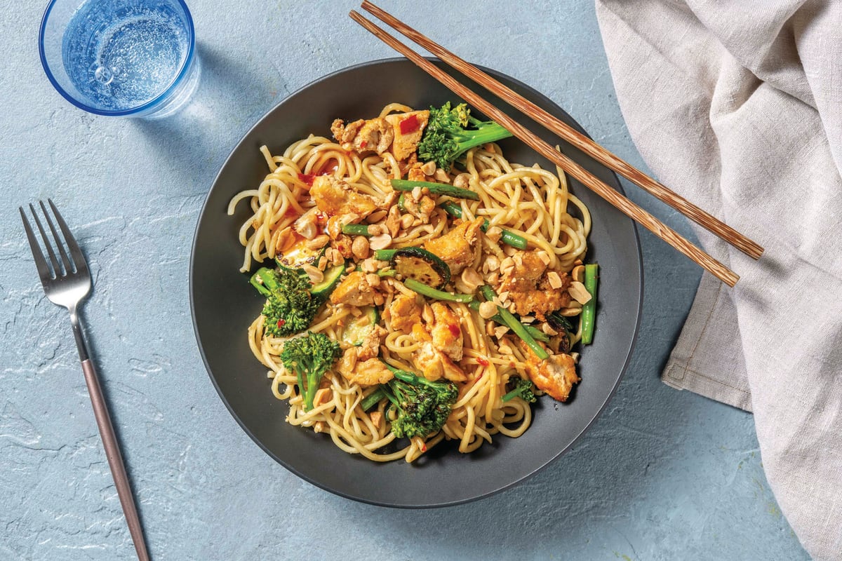 Sweet-Soy Tofu & Chilli Jam Noodles