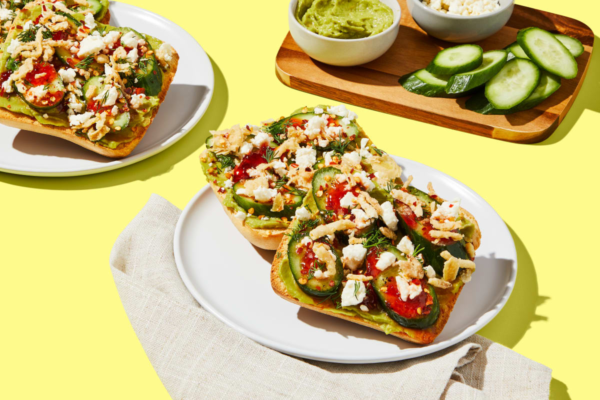 Sweet & Spicy Avocado Toast with Feta