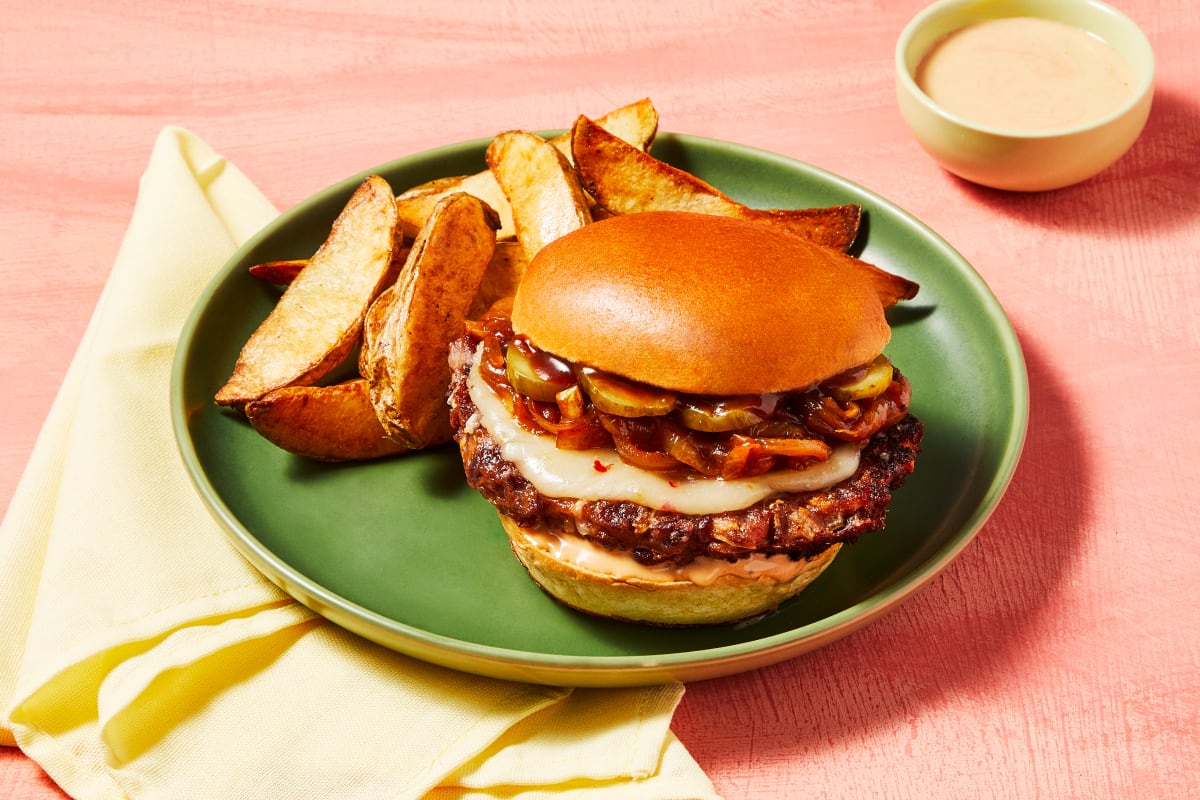 Sweet & Spicy BBQ Bean Burgers