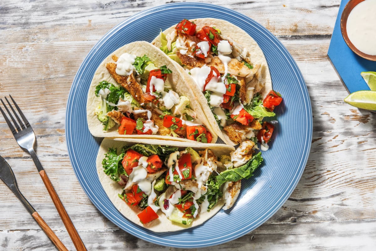 Tacos au barramundi rôti