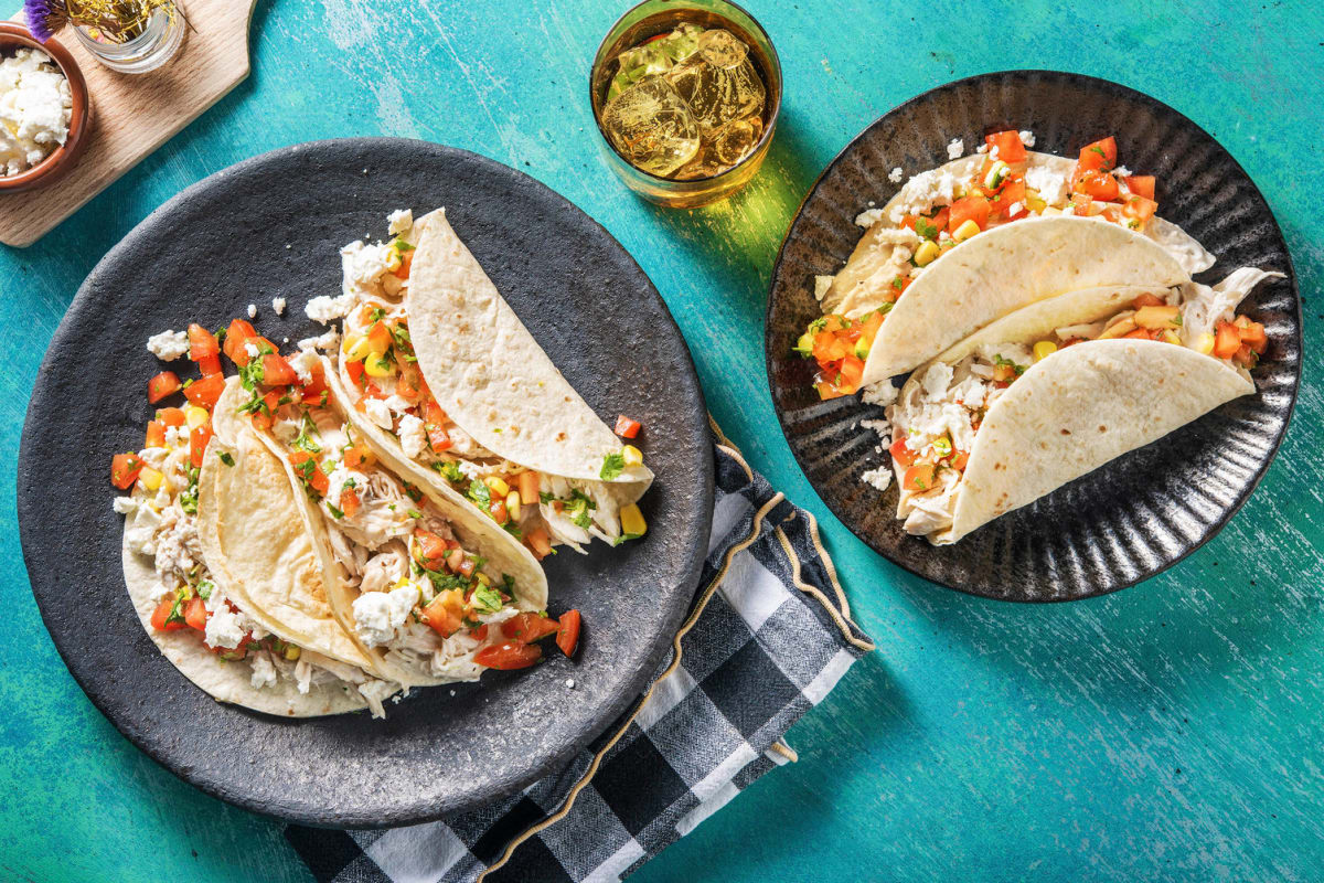 Southwestern Pulled Chicken Tacos