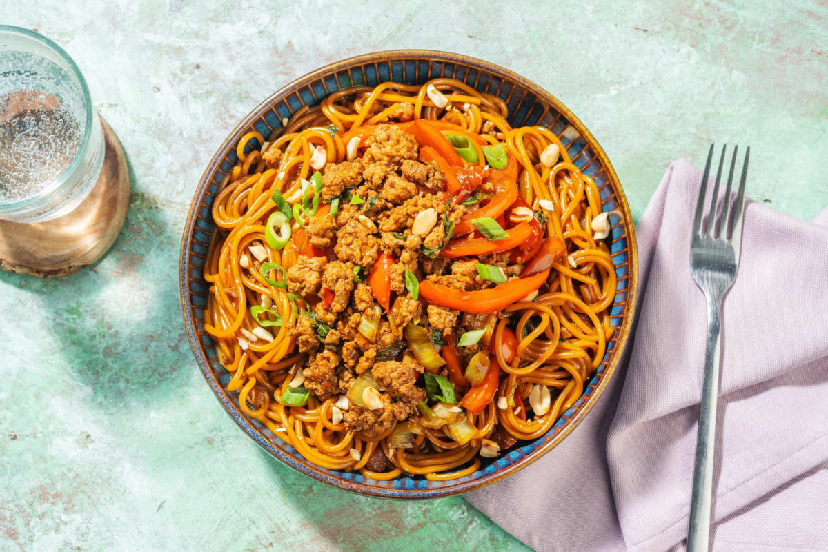 Tahini-Hoisin Pork Noodles